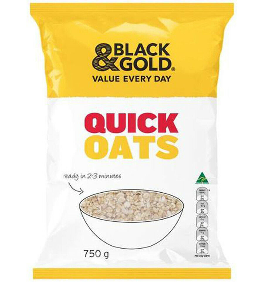Black & Gold Quick Oats 750g