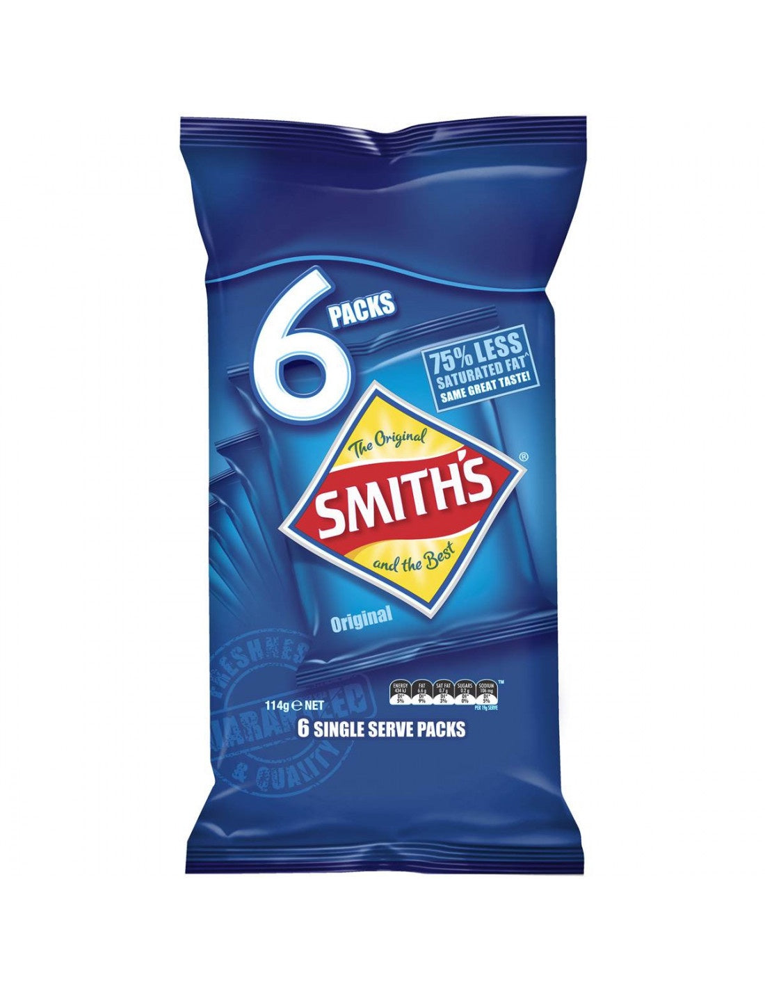 Smith's Crinkle Cut Potato Chips Multipack Original 6 Pack
