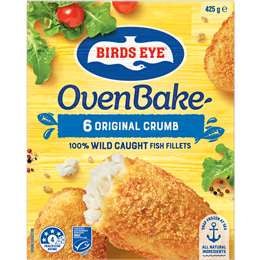 Birds Eye Oven Bake Crumbed Wild Caught Fish Fillets 425g