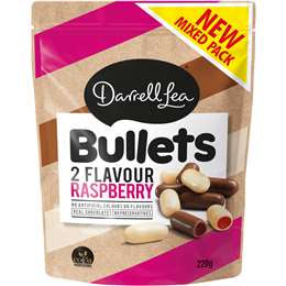 Darrell Lea 2 Flavour Raspberry Bullets 220g