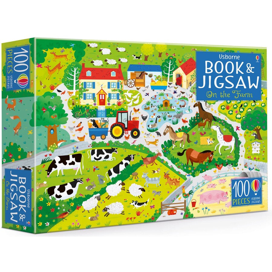 Usborne On The Farm Book and Jigsaw