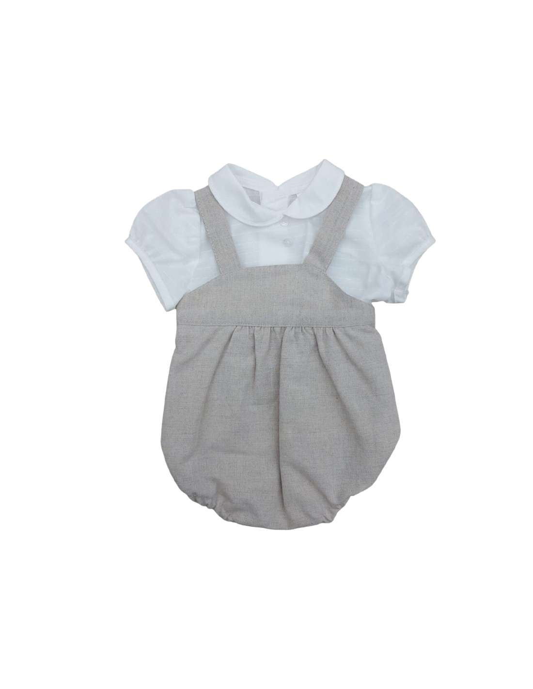 Babyferr Beige Romper with Shirt 6m