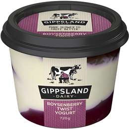 Gippsland Dairy Boysenberry Twist Yogurt 700g