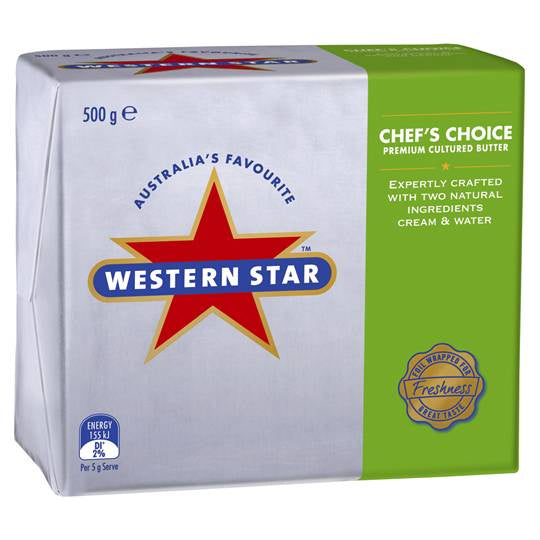 Western Star Unsalted Butter Chef's Choice 500g