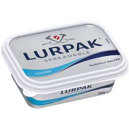 Lurpak Spreadable Lighter Slightly Salted Butter 250g