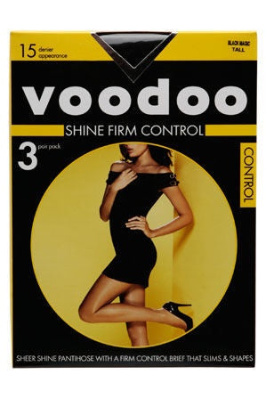 Voodoo - Firm Control 3 Pack Jabou (H30430 Yellow Pack) Stockings