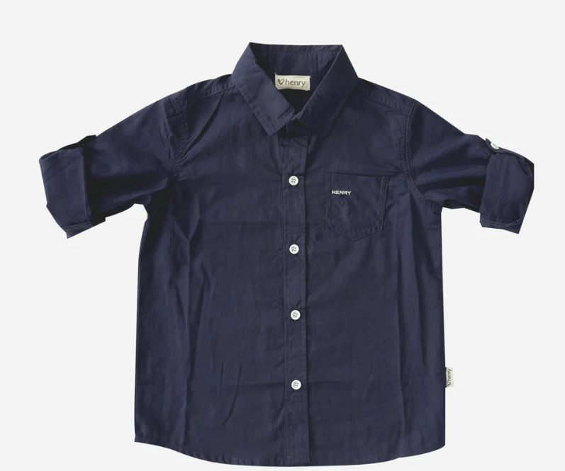 Boys Dress Shirt - Navy 4