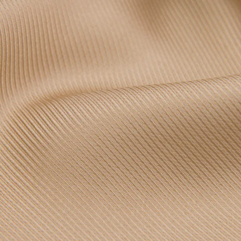 Coffee 50cm Ribbed Silk Scarf