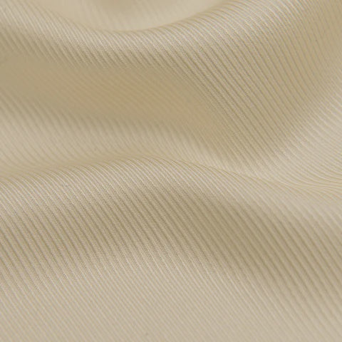 Cream 50cm Ribbed Silk Scarf
