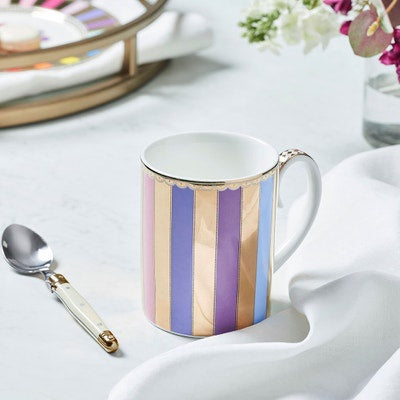 Carnival Stripe Mug / Multi/ Gold