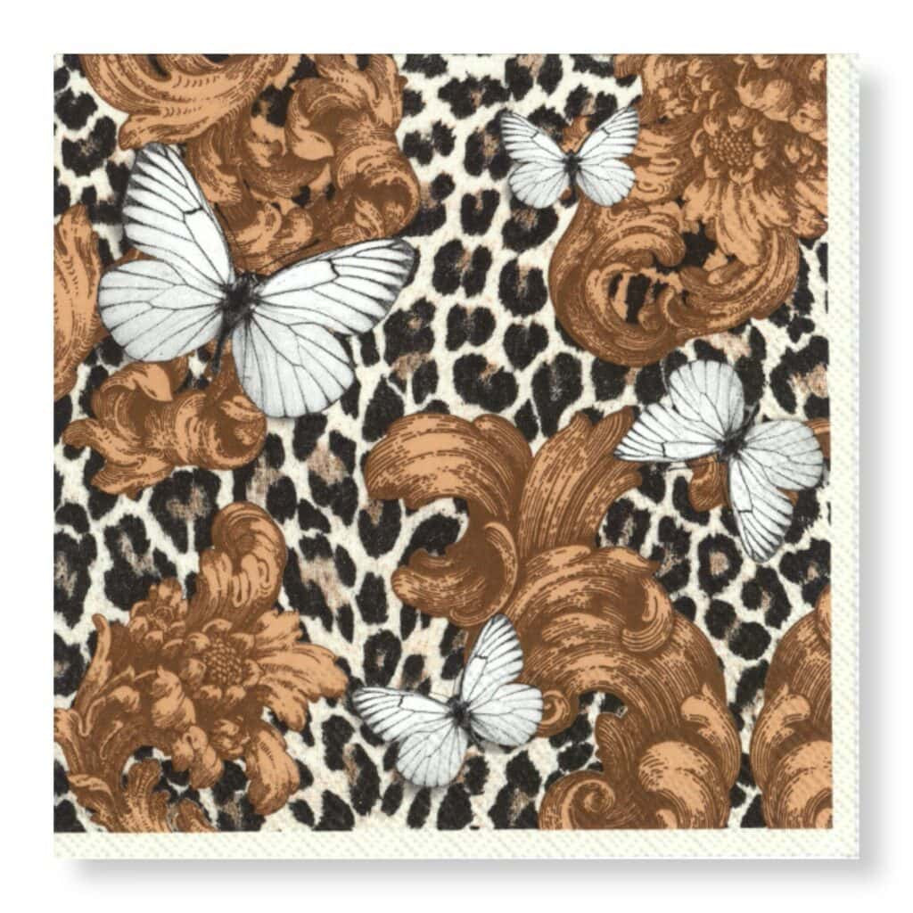 Manor Road Baroque Leopard Lunch Serviettes