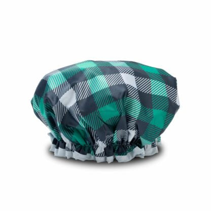 Manor Road Shower Cap - Classic Plaid Green