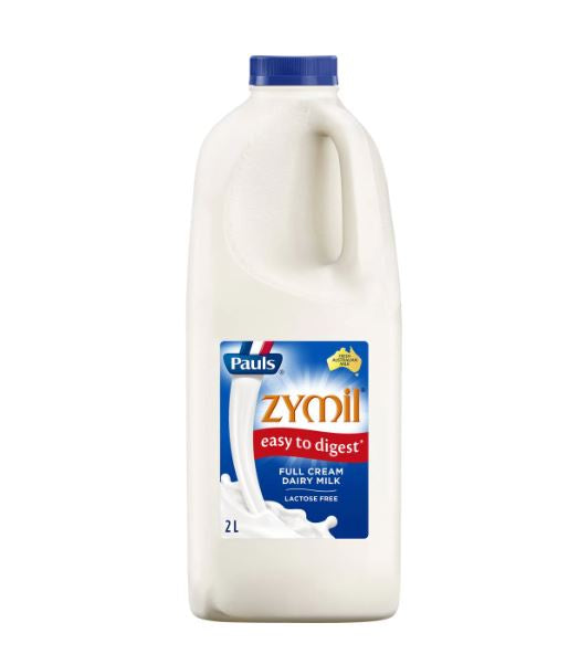 Pauls Zymil Lactose Free Full Cream Milk 2l