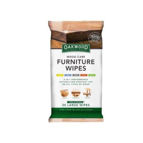 DNO Oakwood Wood Care Furniture Wipes 20 Pack