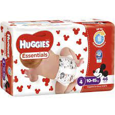 Huggies Essential Nappy Size 4 Toddler 10-15Kg 46pack