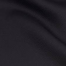 Black 50cm Ribbed Silk Scarf