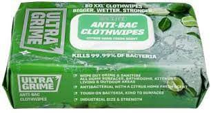 UltraGrime Life Anti-Bac XXL Clothwipes 80pk