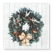 Manor Road Rustic Wreath Napkins - Luncheon