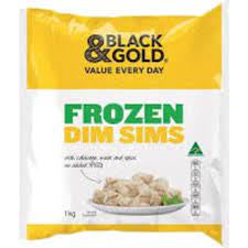 Black & Gold Dim Sims 1kg