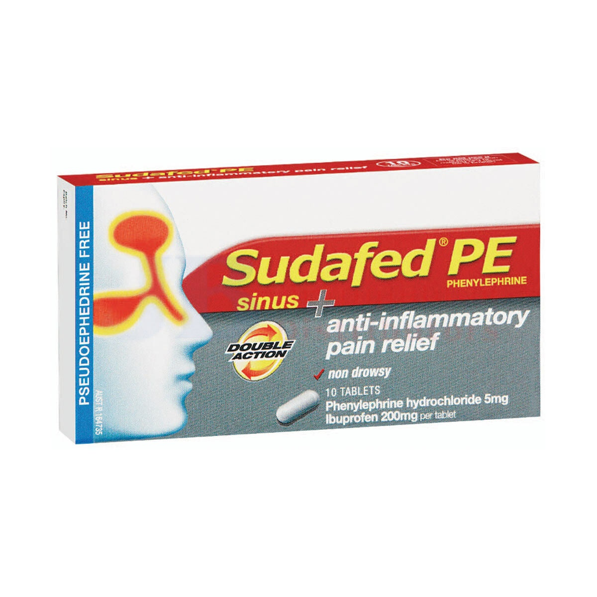 Sudafed PE Double Action Sinus & Anti-inflammatory 10pk