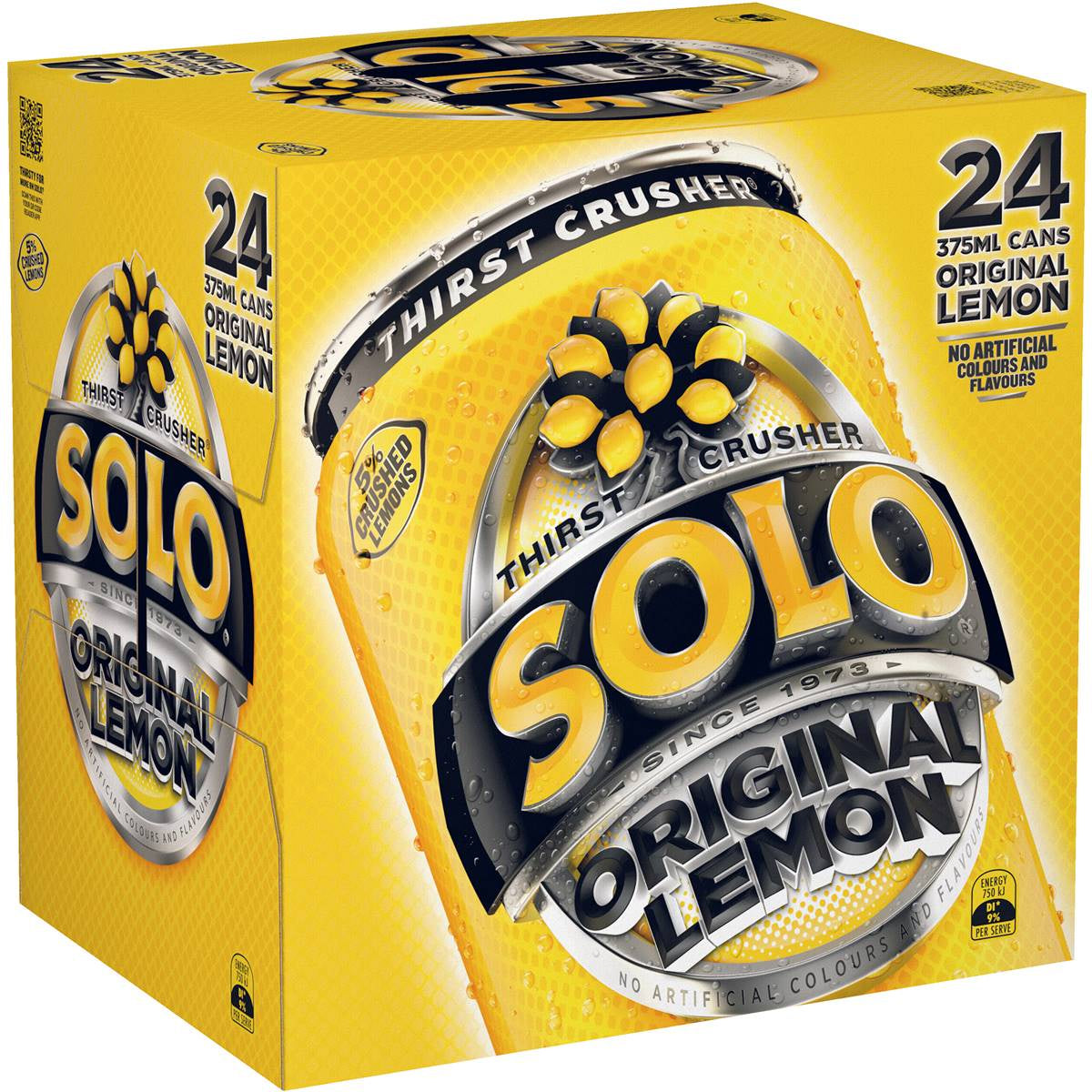 Schweppes Solo Lemon Cans 24x375ml pack
