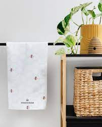 Manor Road Microfiber Tea Towel - Marbled Bee