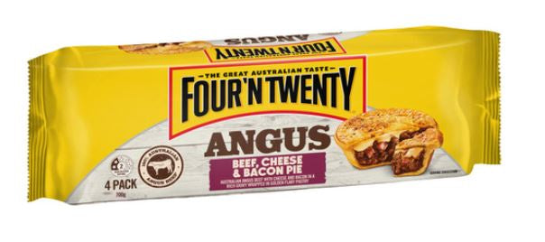 Four N Twenty Angus Beef Cheese & Bacon Pies 4 Pack